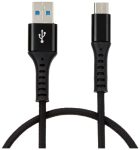 Amazon Brand – Solimo Fast Charging Braided Type C Data Cable Joint, Suitable For All Supported Mobile Phones (1 Meter, Black)