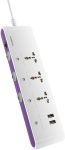 Crompton Powerbox Alpha Su 5 Socket Extension Boards(White, Purple, 2 M, With Usb Port)