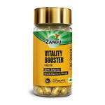 Zandu Vitality Booster Capsule, With Goodness Of Ashwagandha, Safed Musli, Gokshur, Shuddha Shjilajit, Helps To Boost Energy And Strength – Pack Of 60 Veg Capsules