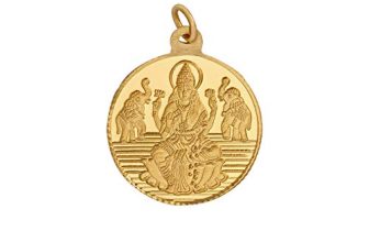 Bangalore Refinery 2 Gram Round Lakshmi 24K (999) Yellow-Gold Pendant