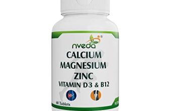Nveda Calcium Supplement 1,000 Mg With Vitamin D, Magnesium, Zinc & Vitamin B 12 For Men & Women/For Immunity, Bone & Joint Support – 60 Tablets