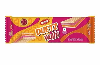 Dukes Duetz Waffy – Strawberry & Orange Flavoured Creamy & Crunchy Wafers (100G)