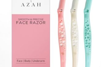 Azah Facial Hair Removal For Women | Face Razor Women Facial Hair | Facial Face & Eyebrow Razor For Women | Painless Hair Removal For Soft Hair | Shape Eyebrows, Upper Lips & Chin | Pack Of 3