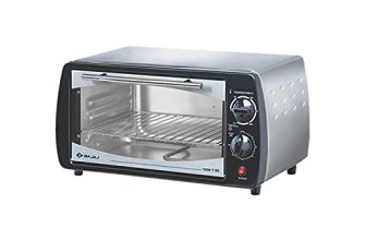 Bajaj 1000Tss Oven Toaster Grill (10 Liter Otg),Baking Accessories With Extra Pizza Tray,Stainless Steel Body With Transparent Glass Door,2 Year Warranty,Black&Silver,800 Watts