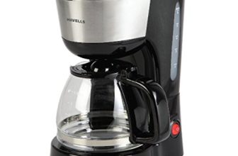 Havells Drip Cafe-N 6 -600 Watt 6 Cup Filter Coffee Maker With Anti-Drip Valve & 2 Year Warranty (Stainless Steel And Black)