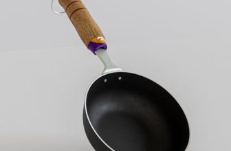 The Earth Store Ecoluxe Iron Tadka Pan/Fry Pan With Steel Handle For Kitchen 13 Cm Diameter Gas Oven Compatible, Black