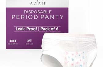 Azah Period Panties For Women Leak Proof (Pack Of 6) 500Ml Absorbent Disposable Panties After Delivery And Night Period Panties With 360° Leak-Proof Technology | L-Xl