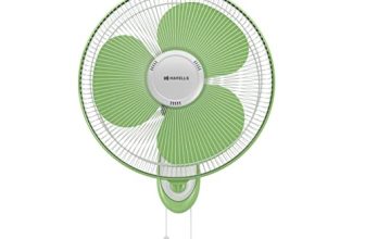 Havells Gatik Neo 400Mm Wall Mounted Fan | High-Performance, Wall Fan For Kitchen & Home, Smooth Oscillation, 100% Copper Motor | 3-Speed Control, 2-Year Warranty | (Pack Of 1, White Green)