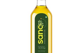 Sano Pomace Olive Oil For Cooking 1L Pet Bottle – Ideal For Frying, Roasting & Sautéing – Rich Flavour & High Smoke Point – Versatile Cooking Oil For Indian Cuisine (1L)
