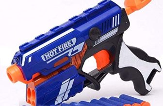 Graphene Blaze Storm Manual Soft Bullet Shooting Gun Toy, Pull-Back Trigger Firing Action With 10 Soft Foam Bullets, Shooting Fun For The Whole Family, Safe Shooting Game For Kids