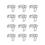 Go Hooked Flower Pot Stand | Gamla Stand | Plant Stand For Balcony | Pot Stand For Indoor Plants | Planter Stand | Flower Stand For Balcony | Plant Stands For Indoor Living Room (Black, Pack Of 14)