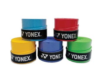 Yonex Tech-501B Badminton Synthetic Over Grips (Multicolor, Pack Of 5), Polyurethane