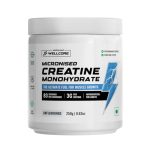 Wellcore – Pure Micronised Creatine Monohydrate (250G, 83 Servings) Unflavoured | Lab Tested | Rapid Absorption | Enhanced Muscle Strength & Power | Fast Recovery | Increased Muscle Mass|Powder