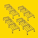 Kraft Seeds By 10Club Spectacular Metal Stand For Plants | Plant Stands | Rectangular Metal Plant Stand, Pot Stand, Flower Pots – 24 Inches (Set Of 4) For Indoor & Outdoor Use In Your Home And Garden