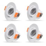 Surya 4W Aura Prime Led Downlighter, Recessed Led Downlight For Ceiling, Led Ceiling Light For Home & Hall, Blue, Medium, (Pack Of 4)