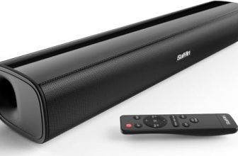 Saiyin Sound Bars For Tv, 40 Watts Small Soundbar For Tv,Surround Sound System Tv Sound Bar Speakers With Bluetooth/Optical/Aux Connection For Pc/Gaming/Projectors,17Inch