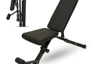 Slovic Adjustable And Foldable Gym Bench For Home Workout | Incline Decline Fitness Bench With 7 Positions | Workout Bench For Bench Press, Chest Press, Sit Up | Exercise Bench For Home | Up To 500Kg