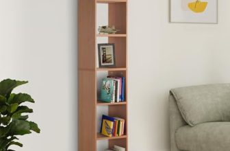 Amazon Brand – Solimo 6 Layer Engineered Wood Bookshelf | Multipurpose Home Decor Storage Rack | Showcase Organizer For Living Room, Kitchen, Bedroom, Office |Brown