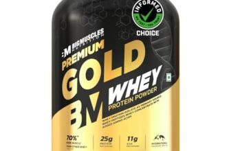Bigmuscles Nutrition Premium Gold Whey [1Kg] | Informed Choice Uk Certified | Isolate Whey Protein Blend | 25G Protein | 11G Eaa | Prohydrolase Enzyme Technology [Belgian Chocolate]