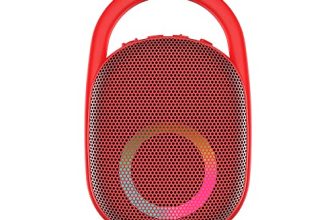 Landmark Lm Bt1102 Metal Grill Portable Wireless Speaker With 5W Immersive Sounds, Rgb Lights, Bluetooth5.0, Up To 8Hrs Total Playtime, Type C Fast Charging Port And Multi-Connectivity Modes (Red)