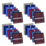 Kuber Industries Handkerchief | Premium Cotton Handkerchief | Handkerchief For Men | Handkerchief For Boys | Men’S Handkerchief Set | Rumal For Men | Pack Of 24 | Dark Color