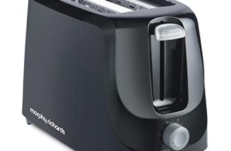 Morphy Richards At 200 Bread Toaster|700W Toaster 2 Slices|6 Different Browning Controls|Removable Crumb Tray|Cool Touch Body With Anti-Skid Feet|Wider Slots & Hi-Lift Feature|Black