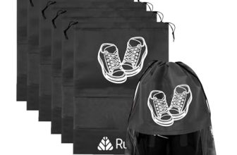 Rusabl Shoe Bag For Travel (Pack Of 6, Black) Travel Organiser Shoe Pouch For Women & Men Travel Essentials Shoe Bags Pouches Travel Shoe Cover For Travelling Travel Bag Travel Pouch