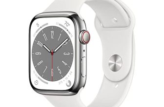 Apple Watch Series 8 [Gps + Cellular 45 Mm] Smart Watch W/Silver Stainless Steel Case With White Sport Band. Fitness Tracker, Blood Oxygen & Ecg Apps, Always- On Retina Display, Water Resistant