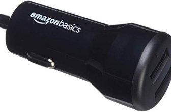 Amazon Basics 4.8 Amp/24W Dual Usb Car Charger For Apple And Android Devices, Black