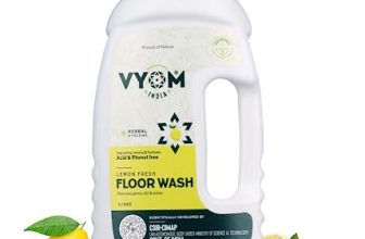 Vyom India Floor Wash – Eco Friendly, Biodegradable, Child & Pet Friendly| Infused With Lemon Grass & Cedarwood Essential Oils| 1Ltr