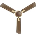Standard Stellar Premium 600Mm High Speed Anti Dust Decorative Ceiling Fan|Energy Efficient Bee Star Rated|Anti Rust| 2 Year Warranty|Dual Tone Metallic Finish (Brown -Champ, Pack Of 1)