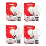 Eveready 12W Led Light Bulb | High Efficiency & Glare-Free Light | 4Kv Surge Protection | With Wide Operating Voltage Range | 100 Lumens Per Watt | Cool Day Light (6500K) | Pack Of 4 – B22D