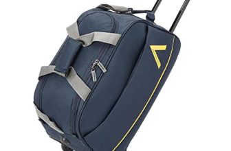 Aristocrat Cadet Polyester 52 Cms Wheel Travel Duffle Bag (Blue), 30 Centimeters