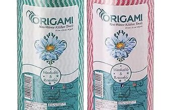 Origami Non Woven Reusable Kitchen Towel Roll – Pack Of 2 (80 Pulls Per Roll, 160 Sheets)
