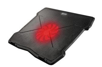 Ant Esports Nc130 Ultra Slim And Sturdy Portable Laptop Cooling Pad With 1 * 1 125Mm Quiet Red Led,Anti Skid Height Adjustable Stand, 1 Usb Ports Supports 10 To 15.6 Inch Laptop