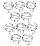 Nurturing Green® Pack Of 10 Outdoor Metal Stands For Plants, Living Room & Garden Décor | Pot Stand For Outdoor Plants (Size- 8 Inch L & 4 Inch H) – [Plants Are Not Included]