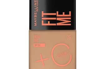 Maybelline New York Liquid Foundation, Lightweight Skin Tint With Spf 50 & Vitamin C, Natural Coverage, For Daily Use, Fit Me Fresh Tint, Shade 09, 30Ml