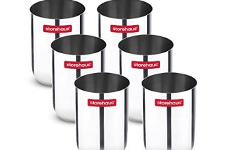 Storehaus Stainless Steel 6 Pc Glass Set, Ideal For Home, Restaurants And Family Use, Kitchenware, Silver