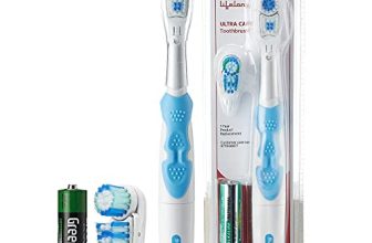 Lifelong Ultra Battery Powered Toothbrush For Adults With Free Clove Dental Care Plan,Replacable Heads – Soft Floss Tip & Spiral Bristles – 3 Smart Cleaning Modes – Lldc45, Blue)