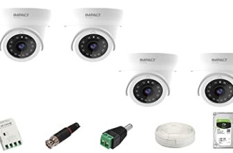 Impact By Honeywell 2 Mp Cctv Kit Without Dvr I With 4 Cctv Cameras I 1 Hard Disk & Accessories I I-Mkit4Ch-2 I Made In India I White