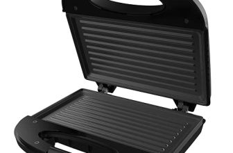 Crompton Instaserve Grill 800 Watts Sandwichmaker With Powerful Heating Element (Black), Small