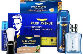 Park Avenue Luxury Grooming Collection 8 In-1 Combo Grooming Kit For Men | Gift Set For Men | Father’S Day Gift For Dad | Shaving Kit For Men | Shaving Foam | After Shave | Gift Hamper For Men, Husband, Boyfriend | Free Travel Pouch Inside