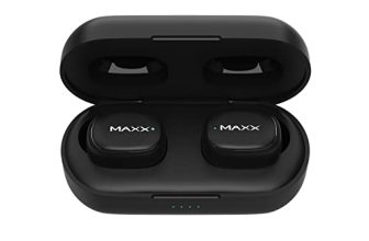 Maxx Px4 Truly Wireless Earbuds With Upto 54 Hrs Playtime, Ipx6 Water And Sweat Resistant, Touch Control, Super Fast Charging (Black)