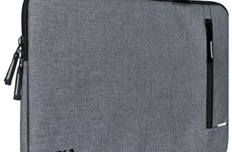 Gizga Essentials Laptop Bag Sleeve Case Cover Pouch With Handle For 13.3 Inches Laptop, Padded Laptop Compartment, Premium Zipper Closure Water Repellent Nylon Fabric, Grey