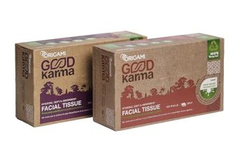 Good Karma 2 Ply Eco-Friendly Unbleached Facial Tissue Box | Car Tissue – Pack Of 2 (100 Pulls Per Box, 200 Sheets)