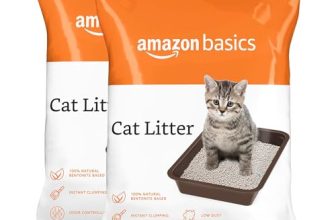 Amazon Basics Scoopable White Bentonite Cat Litter | Unscented | 5Kg – Pack Of 2
