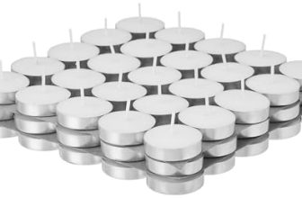 Amazon Brand – Solimo Tealight Candles | Smokeless | No Residue | 3 Hours Burn Time | Unscented (Set Of 75, White)