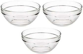 Amazon Brand – Solimo Glass Bowls Set (1080 Ml) – Set Of 3