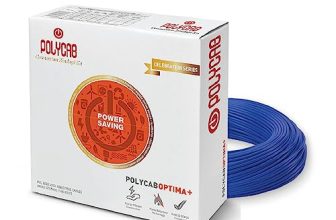 Polycab Optima Plus Fr-Lf 1.5 Sq-Mm, 90 Meters Pvc Insulated Copper Wire Single Core Flexible House Cable For Domestic & Industrial Connections Electric Wire (Blue)