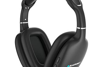 Blaupunkt Bh31 Bluetooth Wireless Over Ear Headphones I 40Mm Drivers I Hd Sound I Soft Pu Headband I Media & Volume Control With Built In Mic I Turbovolt Fast Charging I Aux Port (Black)